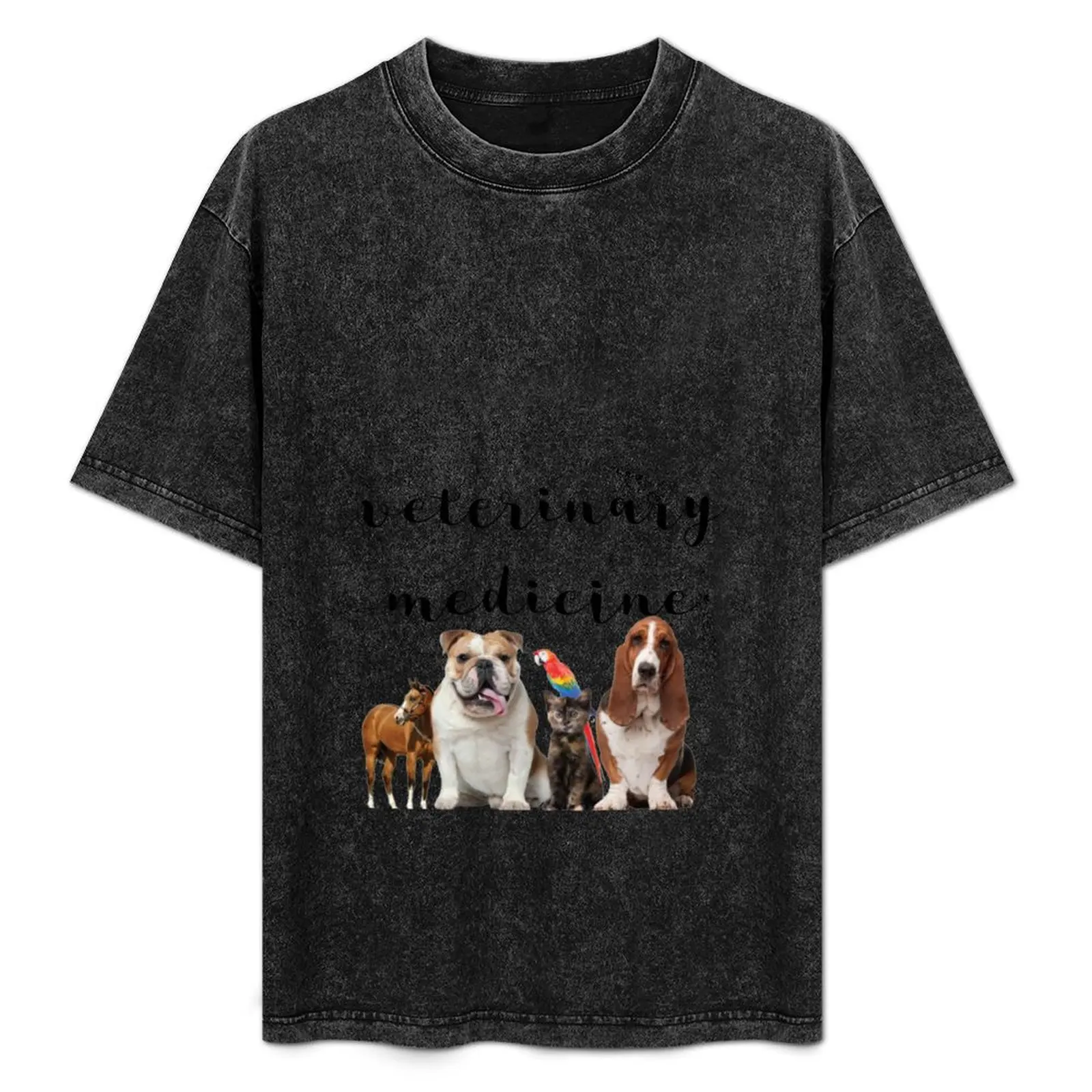 

Veterinary medicine color animals T-Shirt Lightweight Basic Short Sleeve Shirt