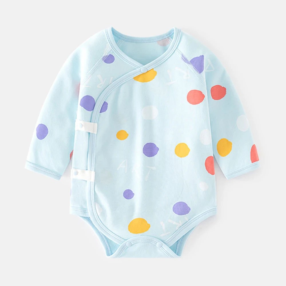 

100% Cotton Baby Long Sleeve Bodysuit Polka Dot Print Spring Autumn Winter Newborn Clothes Unisex Infant Boy Girl Romper