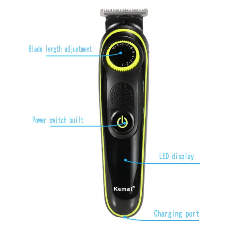 Rechargeable adjustable beard hair trimmer for men professional powerful face body hair clipper electric edge hair cut machine