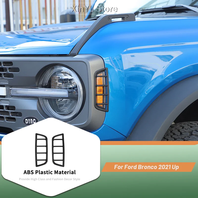 

Декоративная накладка на переднюю фару для Ford Bronco 2021 года и новее, защитный кожух для автомобильного света, аксессуары