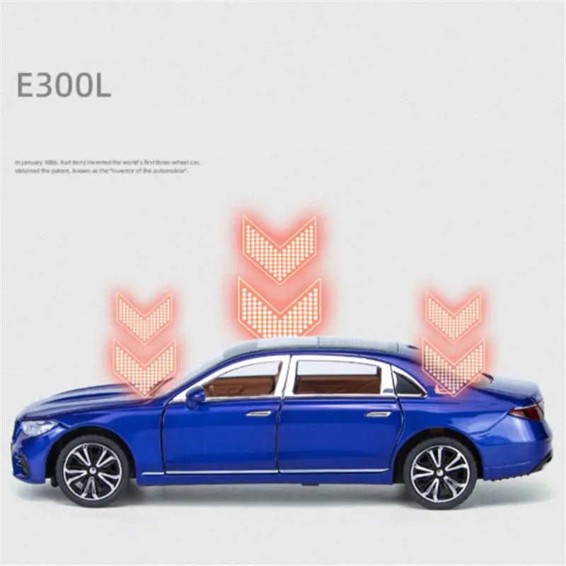 1:32 E-Class E300 L Alloy Car Model Diecasts Metal Vehicles Car Model Sound and Light Simulation Collection Childrens Toys Gift