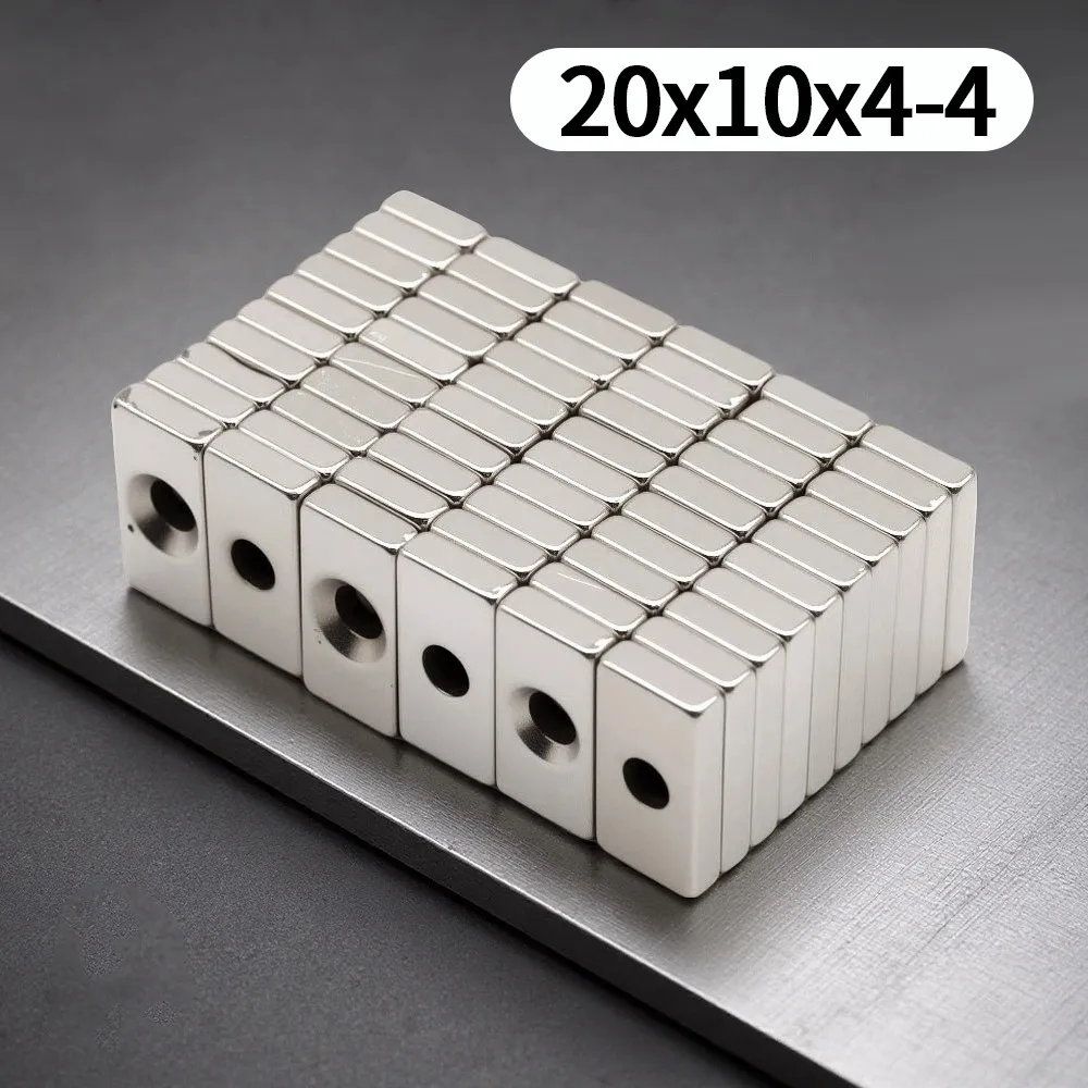 20X10X4-4MM imans Block With Holes Refrigerator magnets for Office Whiteboard Suitable Tools Home Workplace, Etc 20x10x4-4