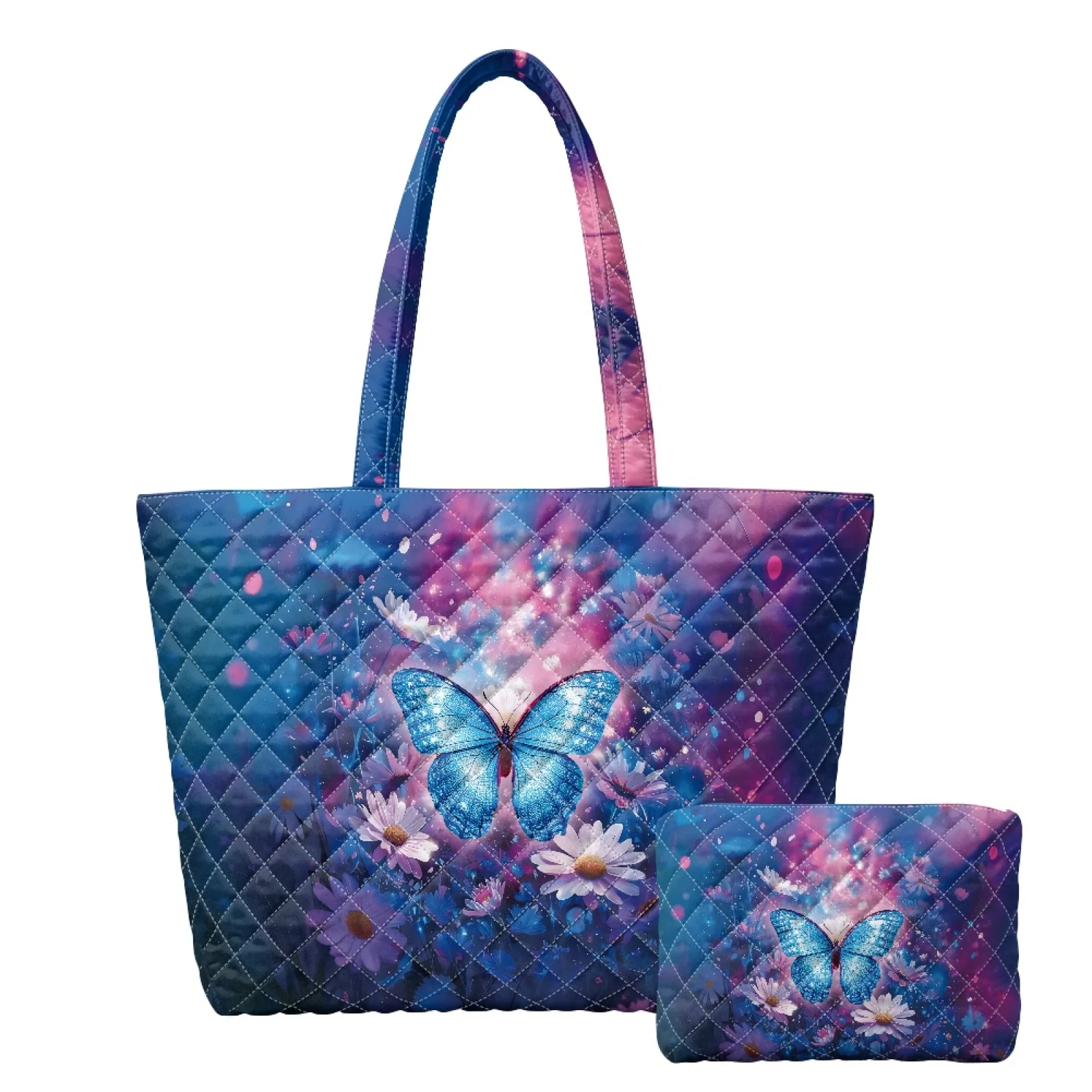 Coloranimal Mandala Print 2 Piece Embroidered Shoulder Bag with Wallet for Work Wear-resistant for