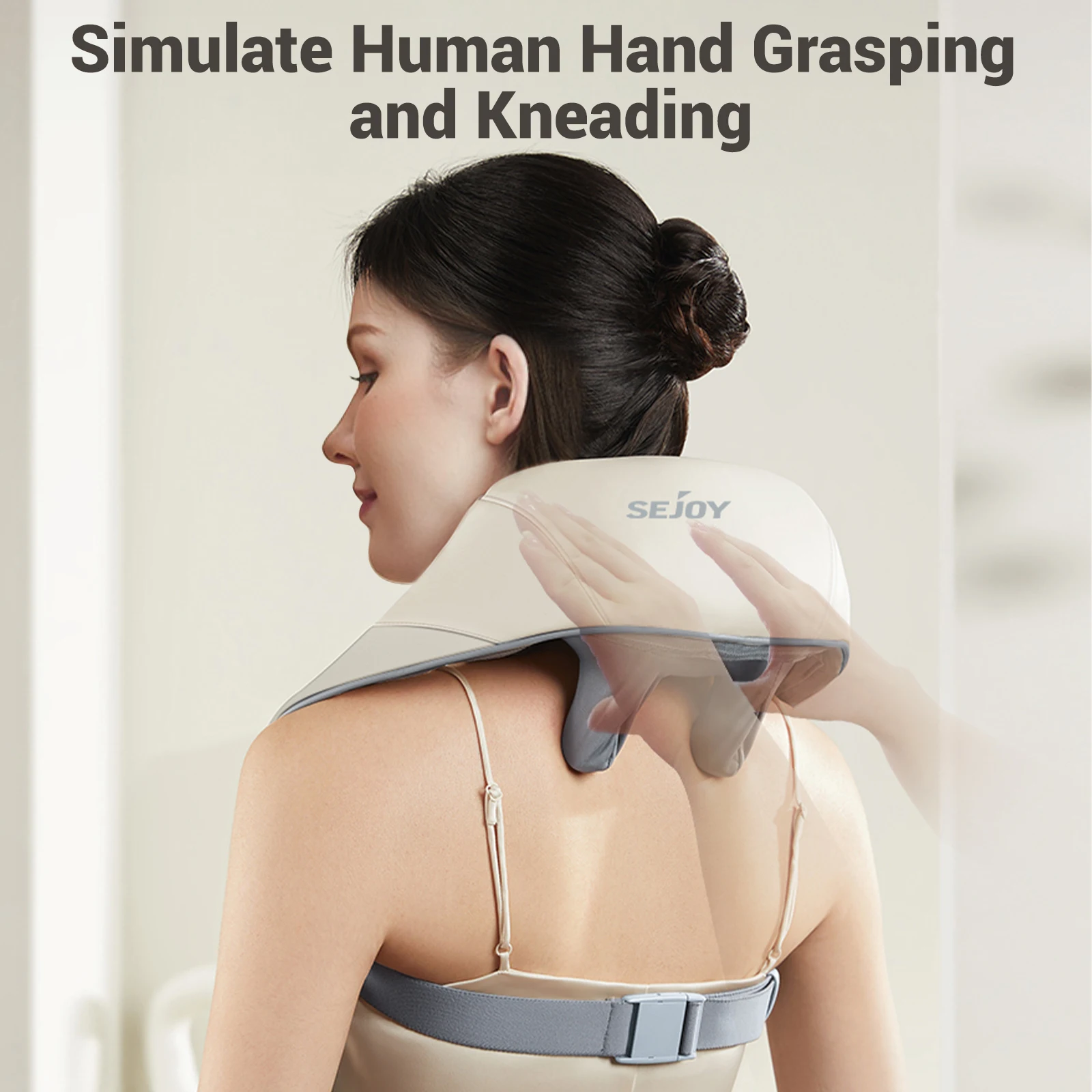Sejoy P11 الرقبة مدلك الكتف الأنسجة العميقة شياتسو الظهر مدلك لتخفيف الآلام الكهربائية العجن ضغط العضلات تدليك