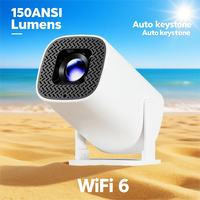 2025 P30 Pro Mini Projector Android11 Allwinner H713 Quad-Core 150ANSI Brightness Native 720P,Glow Party Supplies,Upgrated HY300