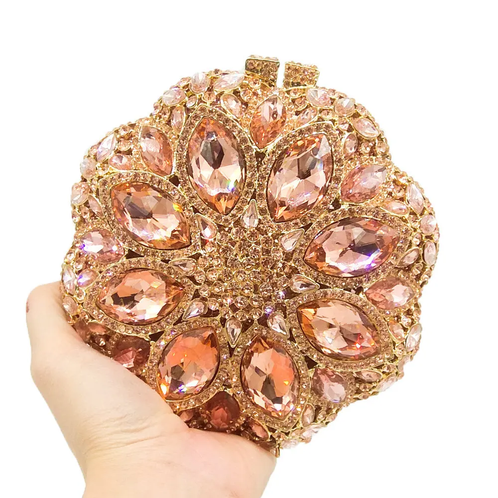 Fashion Luxury Colorful Diamond Crystal Evening Bags for Ladies Wholesale Party Prom Feast Purse Handbags