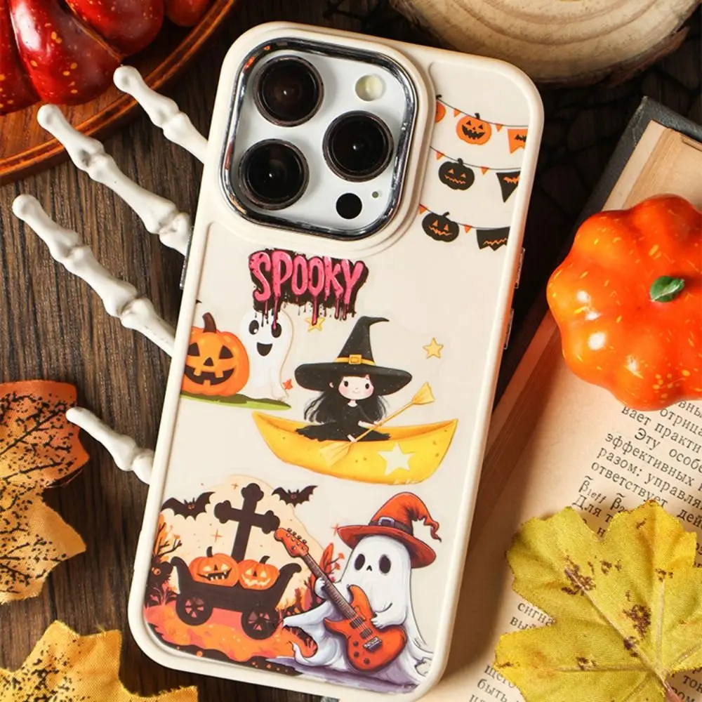 20 unids/pack esqueleto de calabaza niños pegatinas de Halloween truco o trato Castillo serie fantasma Scrapbooking planificador pegatinas taza de teléfono