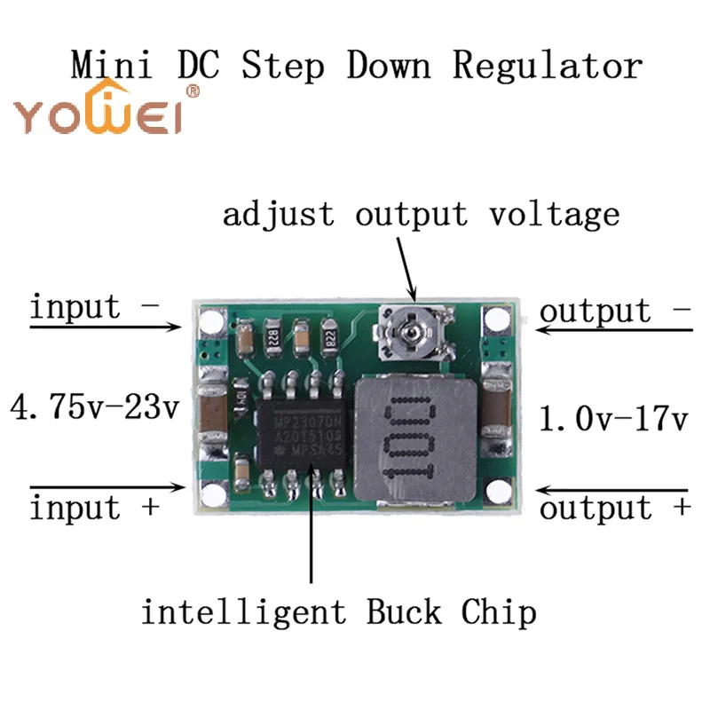 LatestMini DC-DC Step Down Converter Volt Regulator 3A 5V-23V To 3.3V 6V 9V 12V