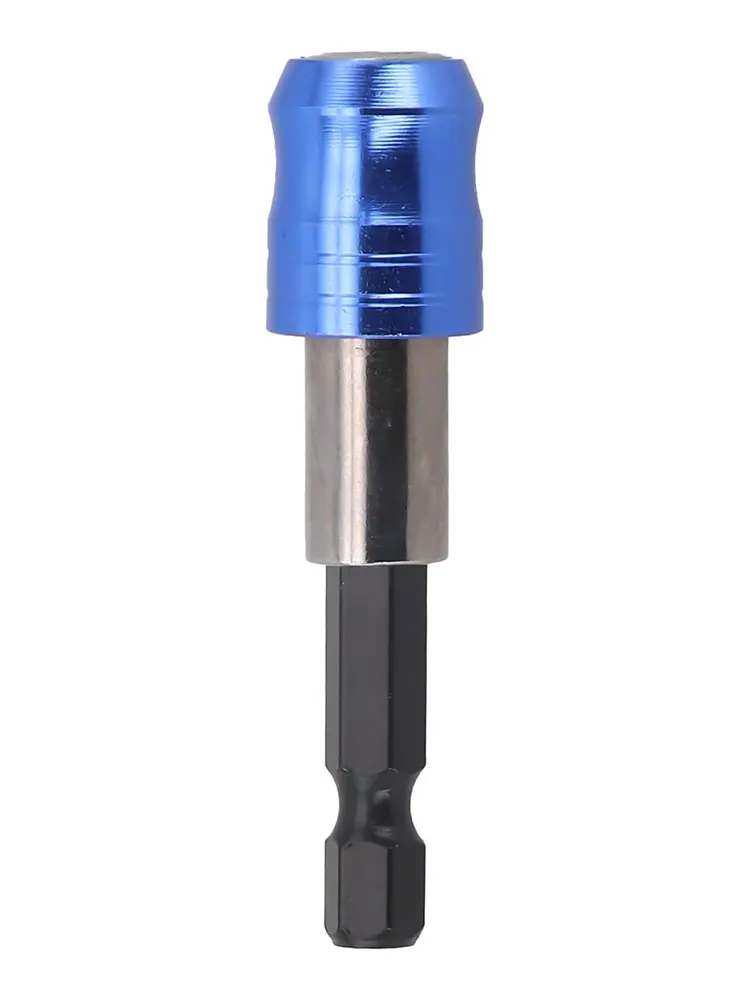 1/4 Head Hex Shank Drill Bit Extension Diagonal Diameter 1/4 Inch Locking Mechanism 60/100/150mm Size Blue Color