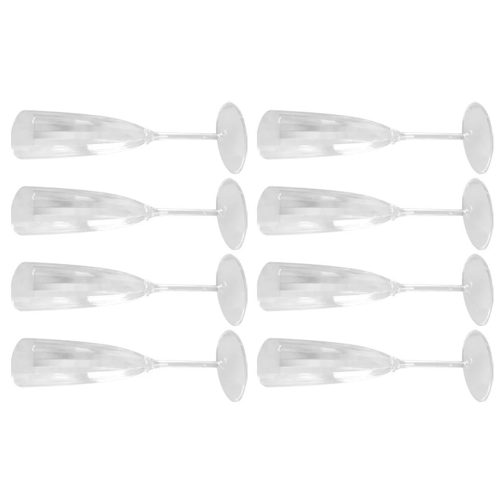 

8Pcs Clear Unbreakable Flutes 180Ml Suitable for Festival Party Wedding Banquet Bar Restaurant Birthday Party Supplies
