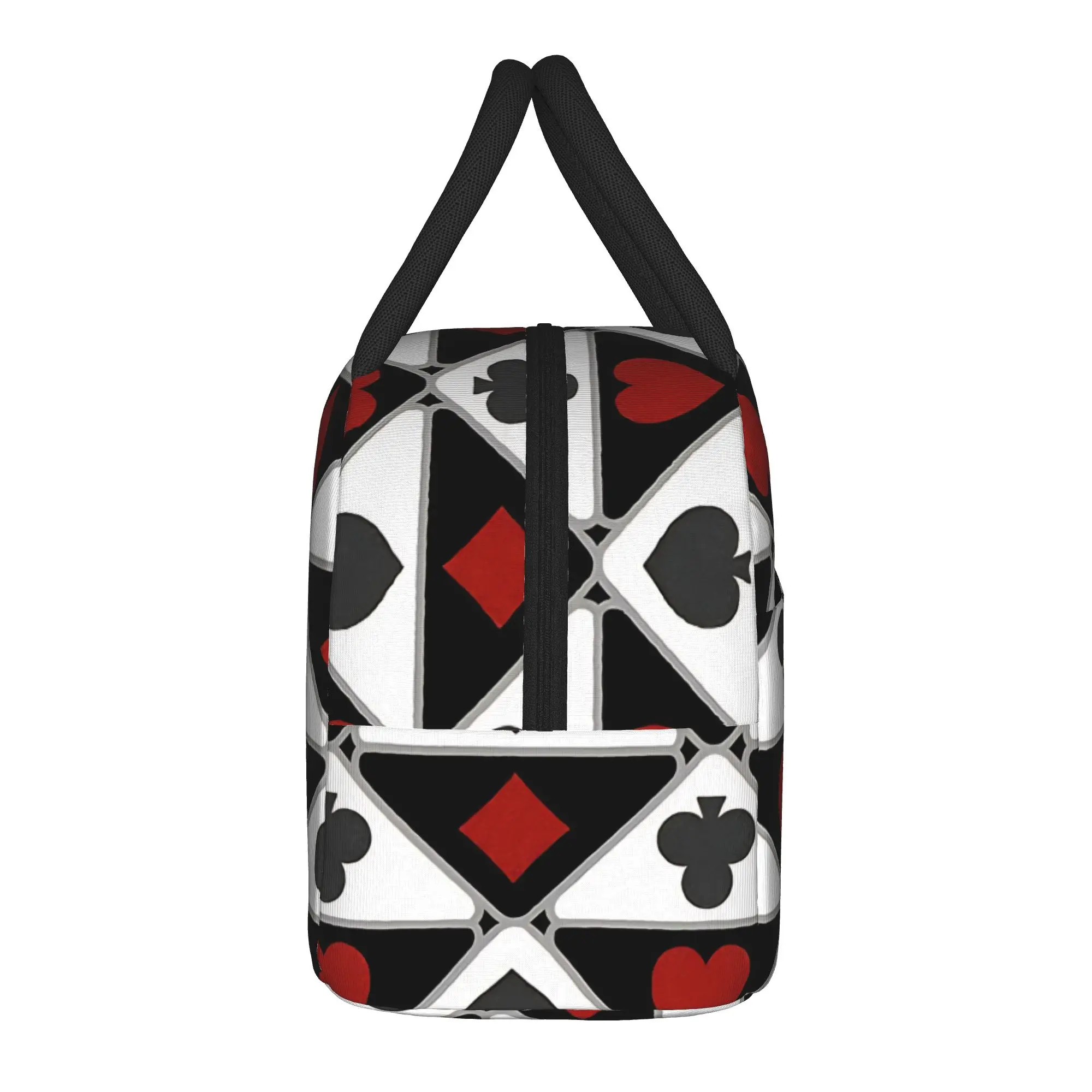 Playing card suits Poker Insulated Lunch Bag Cooler Bag Reusable,Lunch Container  Leakproof Tote Lunch Box Food Storage Bags