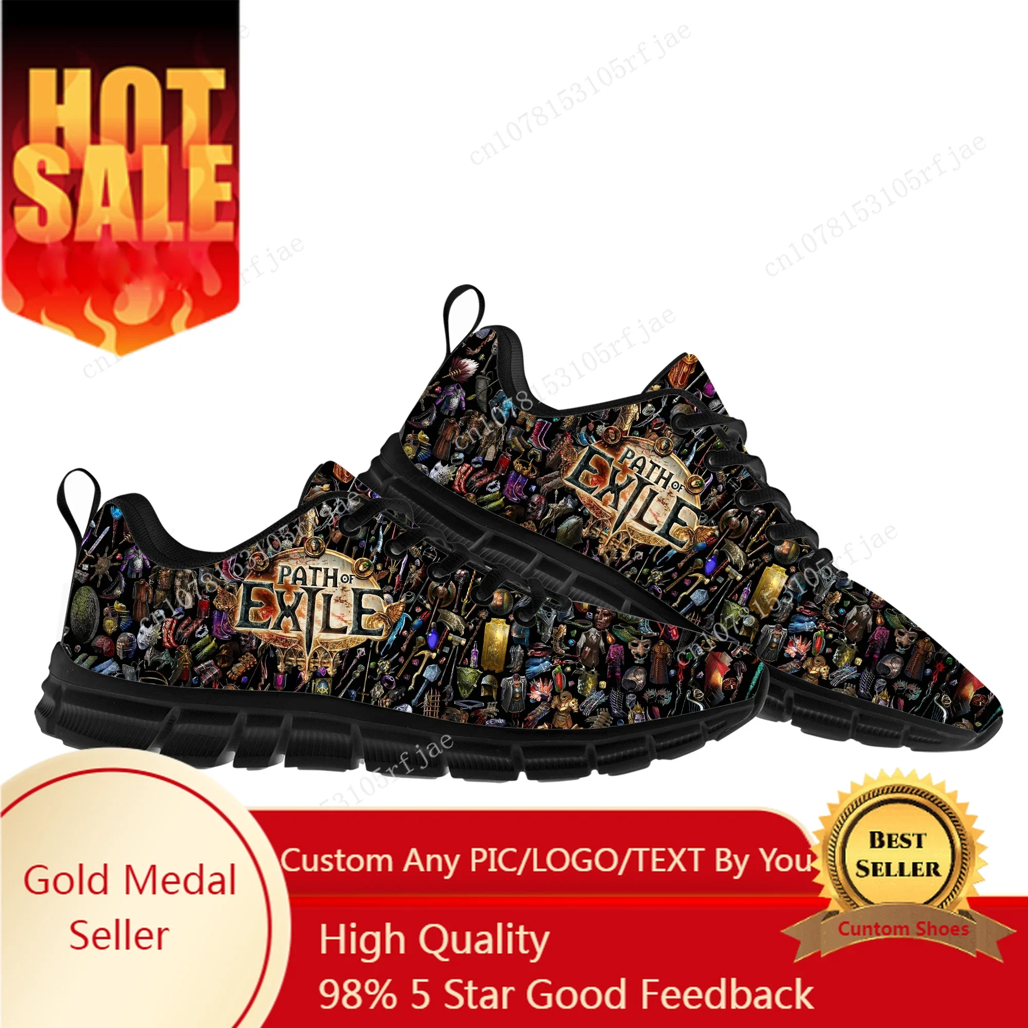 

Path of Exile Sports Shoes Cartoon Game Mens Womens Teenager Children Sneakers Fashion Sneaker Custom Built Shoes