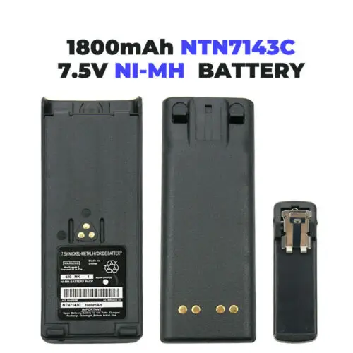 

2pcs NEW 7.5v 1800mAh NI-MH Battery Pack NTN7143C for Radio Walkie Talkie Motorola HT1000 MTS2000 MT2000 Two Way Radio