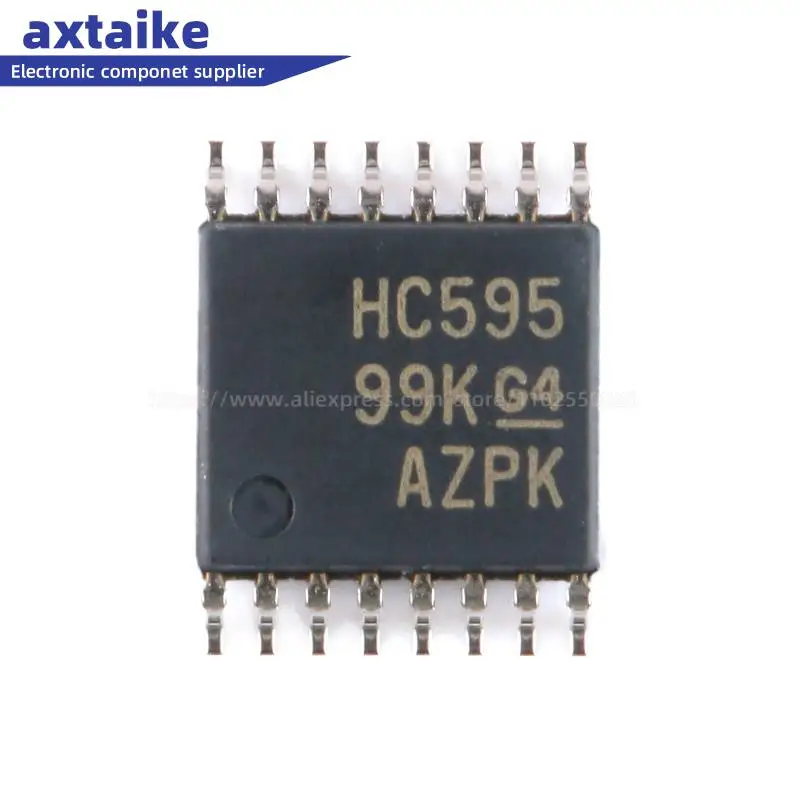 10 piezas HC595 SN74HC595PWR TSSOP-16 Chip de registro de cambio de 8 bits