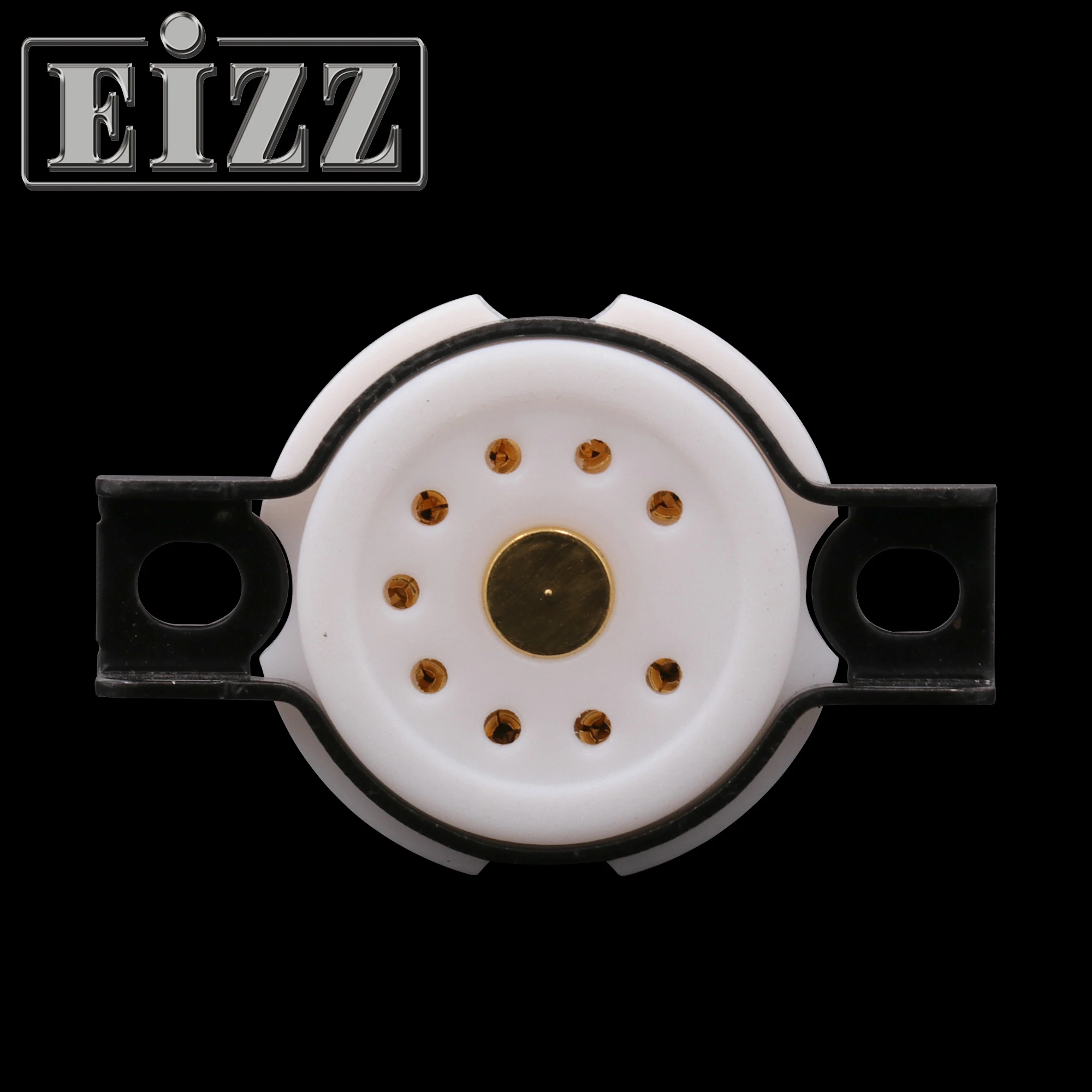 EIZZ 9pin PTFE Tube Socket Valve Tube Base For 12AX7 12AT7 6DJ8 6922 ECC88 EL84 6BQ5 12BH7 24K Gold Plated Brass Pins