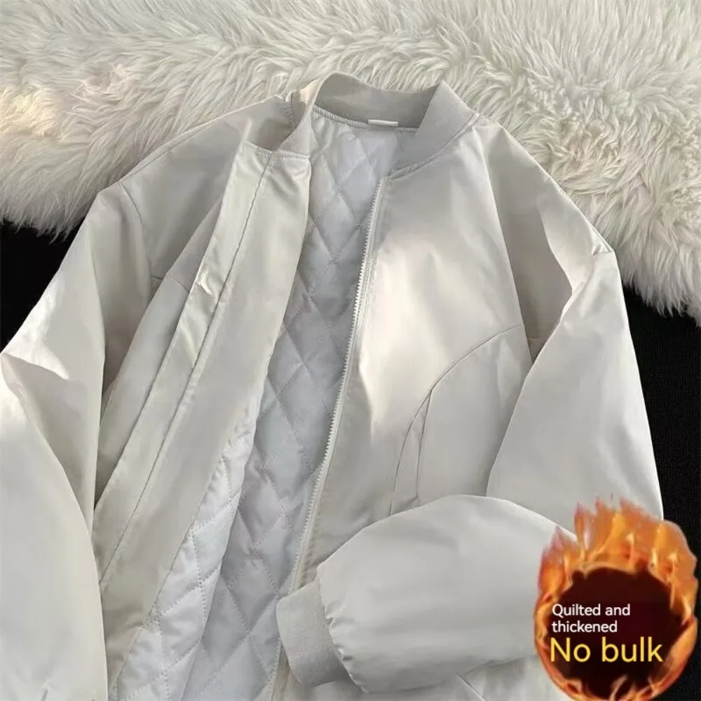 

Новинка 2025, мужская бейсбольная куртка, уличная куртка-бомбер большого размера для мужчин, утолщенное хлопковое стеганое пальто