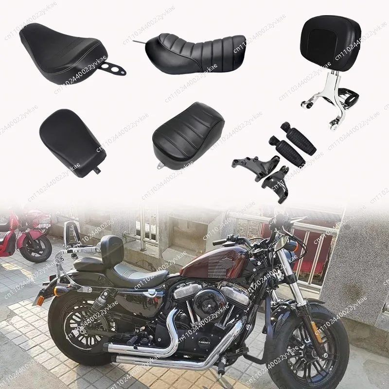 

Suitable for Harley 883NL Rear Seat 1200 Quick Release, Folding Backrest Harley X48 Front Cushion One-piece Seat Foot Bumper