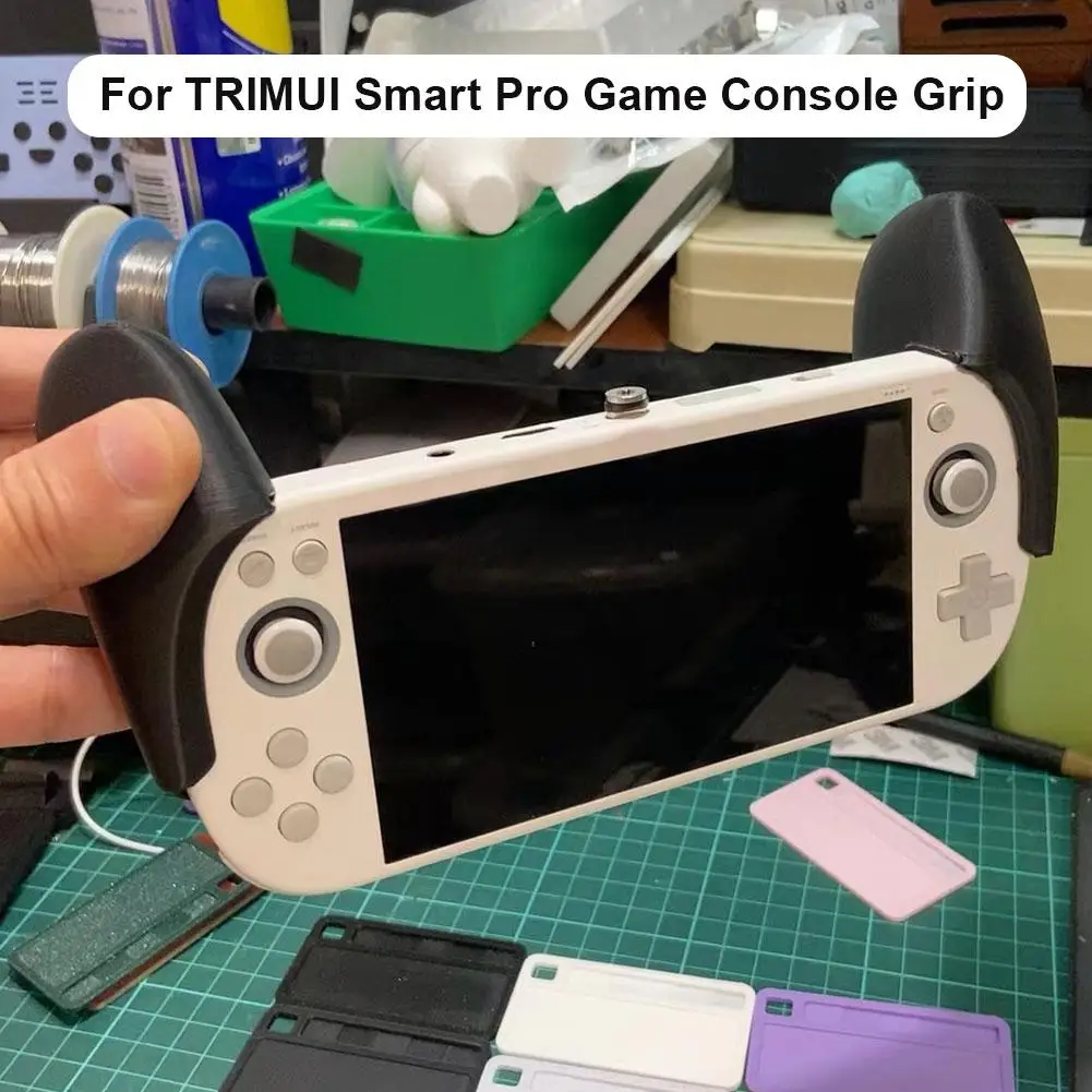 

For Trimui Pro Game Console Handle 3d Printed Game Console Game Grip Plastic Accessories V3q3