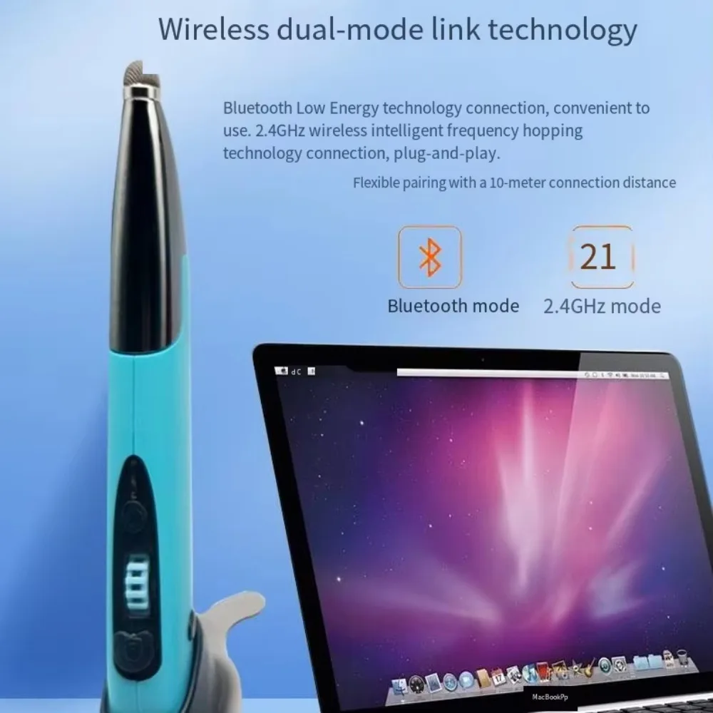 Wireless Pen Mouse Bluetooth & 2.4G Dual Mode Smart Voice Recognition Typing Translation Stylus 4 DPI Adjustable Office Mouse