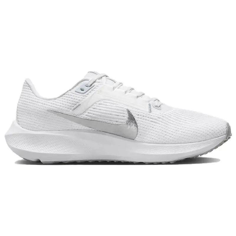 Nike Pegasus 40 White Metallic Silver Women's Sneakers shoes DV3854-101 With Original Box