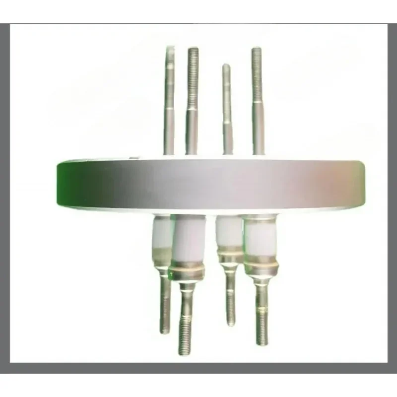 Ceramic High Voltage Insulation Seal Metal Through Feed-In Connector Conductive Column Electrode Flange Vacuum CF35