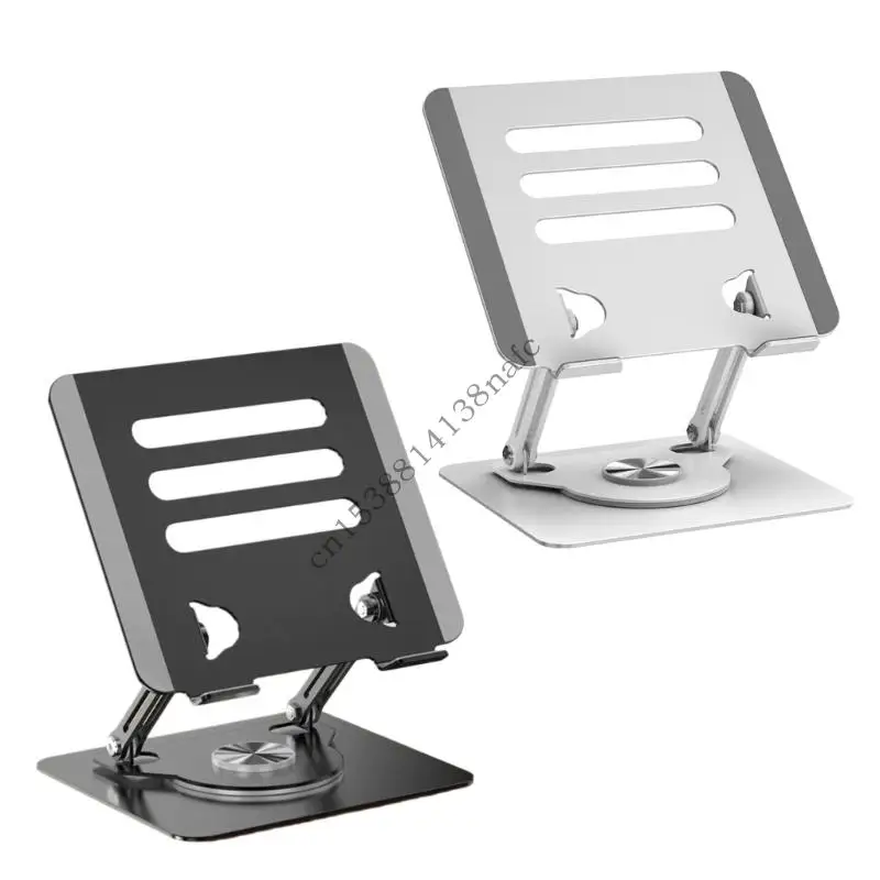 

594F 360 Degree Rotating Laptop and Tablet Stand Alloy Steel Holder Quick Setups for Home Office Compatible 10 15Inch Devices