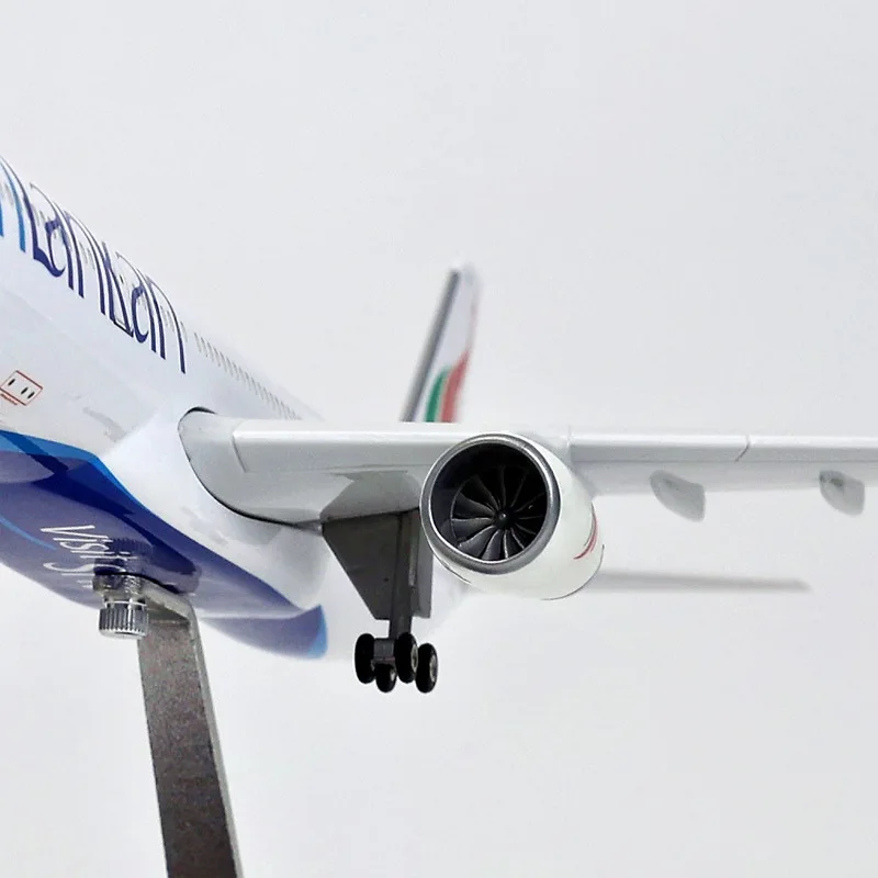 47cm Sri Lanka A330 Die-cast Resin Airplane Model Kit with Stand LED light Collectible Aircraft Toy for Aviation Enthusiast Gift view 4