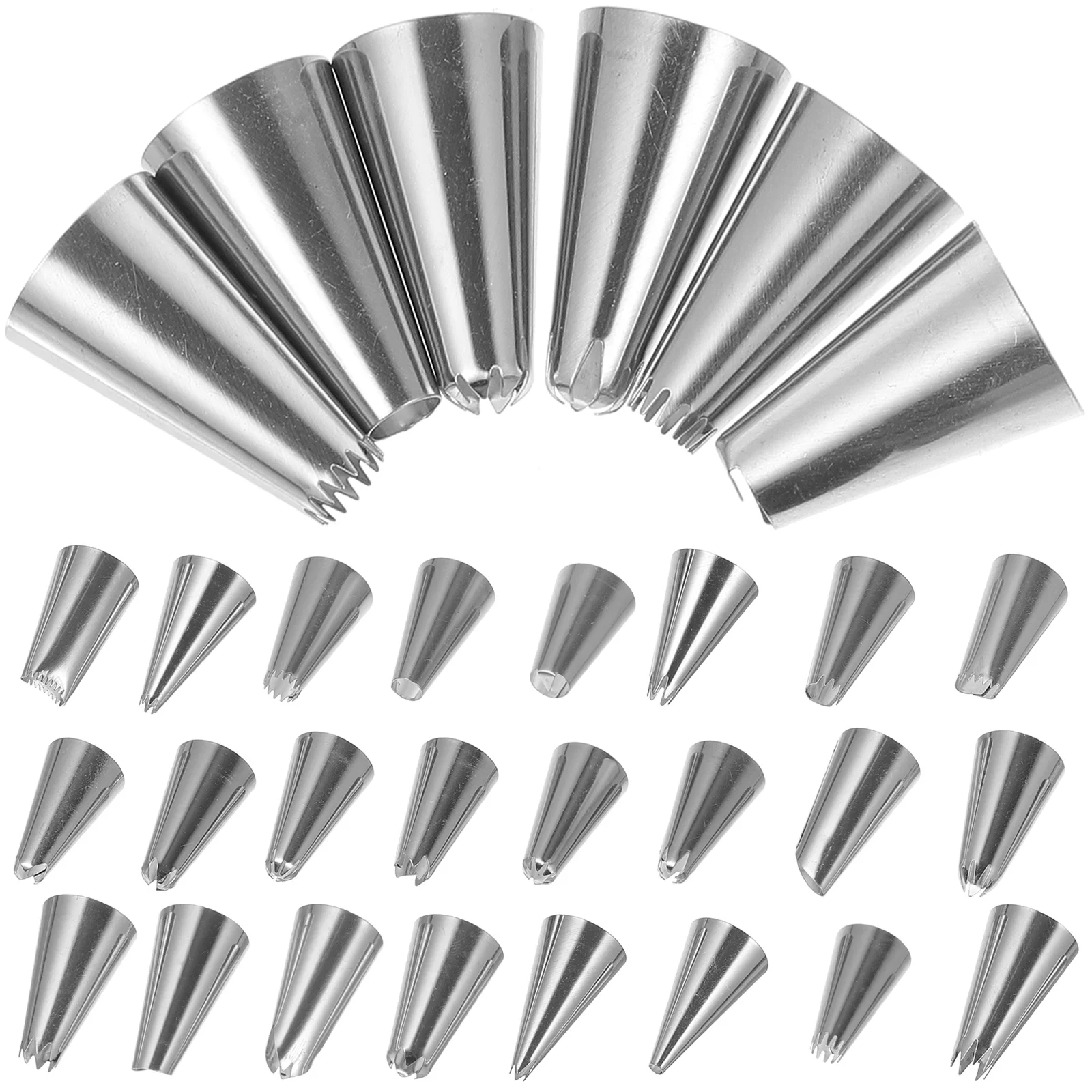 

50 Pcs Piping Nozzles Reusable Food Icing Tips Grade Plastic Baking Piping Frosting Kit Icing Nozzles Set Supplies