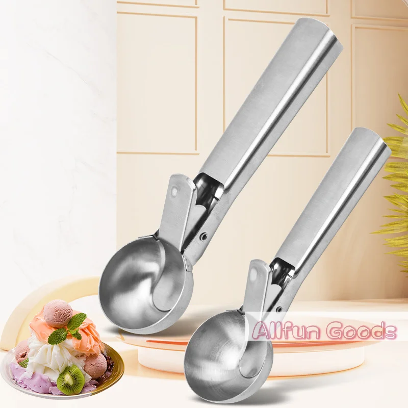 [TG835]Ice Cream Scoops Stainless Steel Ice Cream Digger Non-Stick Fruit Ice Ball Maker Watermelon Ice Cream Spoon Tool
