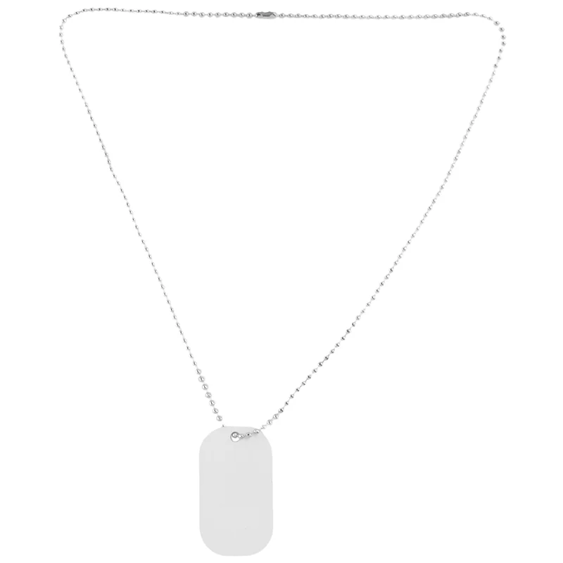 

45Piece Sublimation Blank Dog Tag Aluminum White Sublimation Stamping Tag Stamping Metal Tags