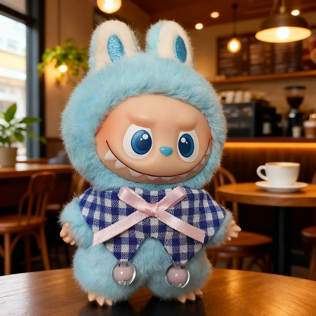 [بدون دمية] ملابس دمى قطيفة لـ Mini Labubu 4.0 Pin لسلسلة الحب ملابس مموجة نقطة لعاب إكسسوارات الزي