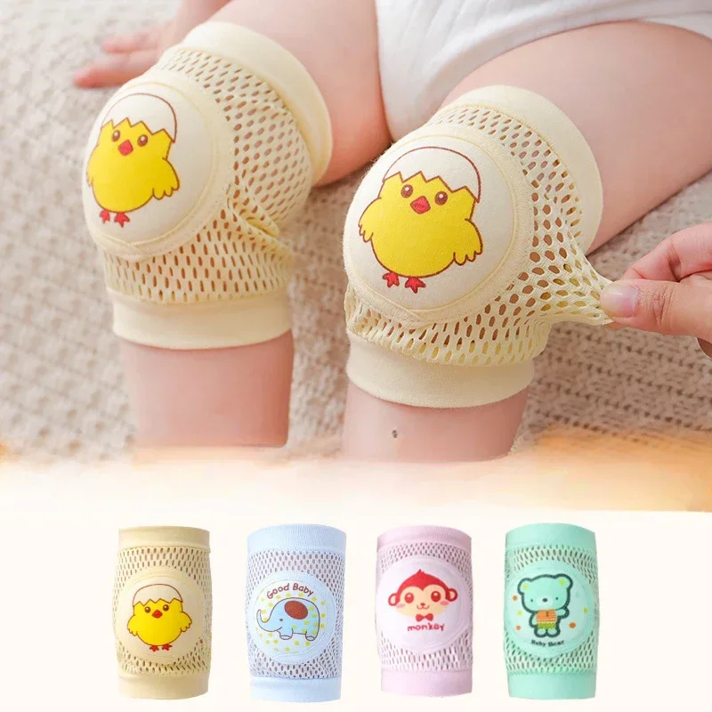 2pair Baby Knee Protector Toddler Anti Fall Crawling Protective Gear Knee Pad Children's Kneecap Mesh Knee Protector Baby Safety