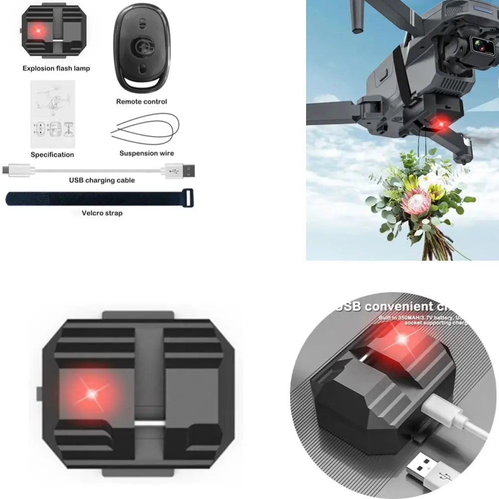 Universal Drone Airdrop Thrower System 2.4 Remote Control General Payload Delivery Thrower Air Dropper Device For DJI Mini 3