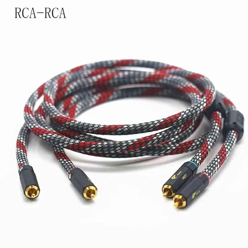 Muttersbach Furutech μ-P2.1 PCOCC النحاس النقي عشاق الصوت الصف كابل إشارة الصوت RCA الصفراوي مكبر للصوت كابل اللوتس المزدوج