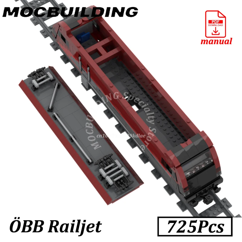 OBB Train Railjet Locomotive RJ Engine Bricks Railway Accessories Display Model MOC Building Blocks Toys Construction Gift