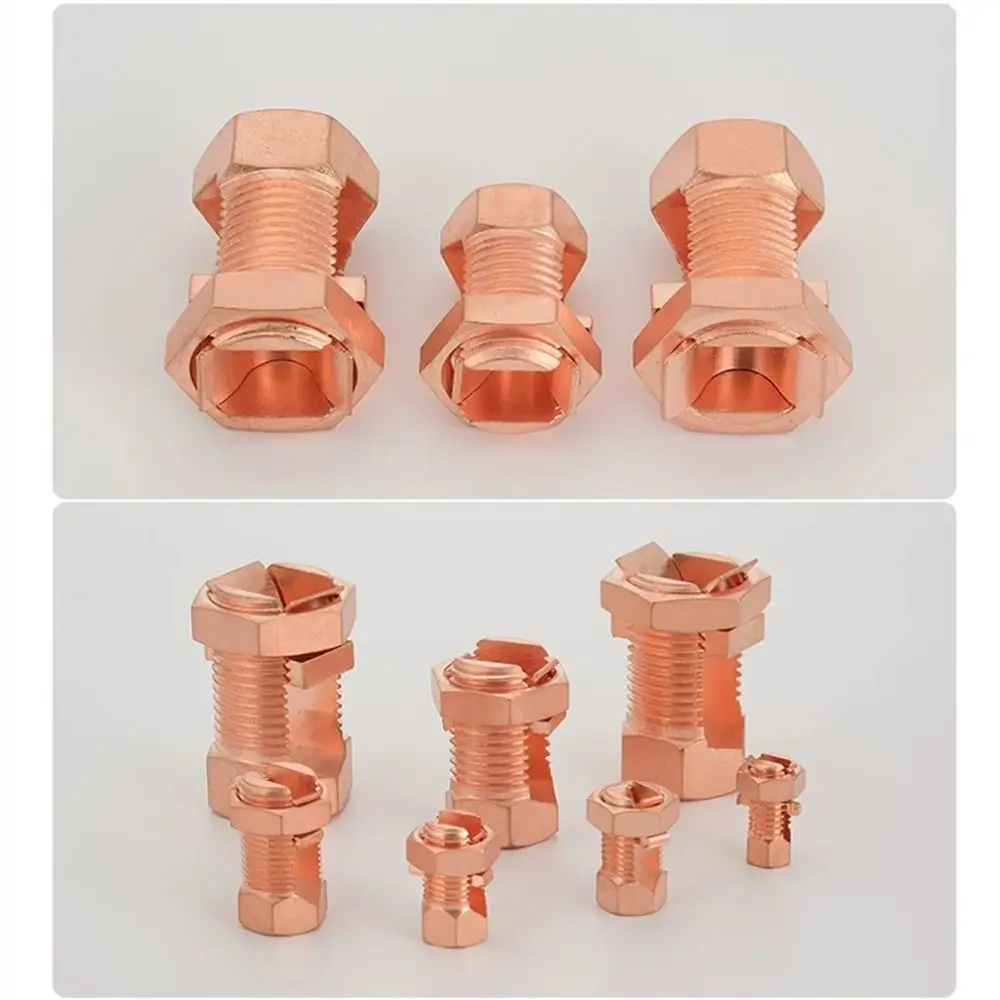 Electrical Equipment TJ Series Split Bolt Connector Sturdy Durable Copper Split Bolt Copper Split Connector