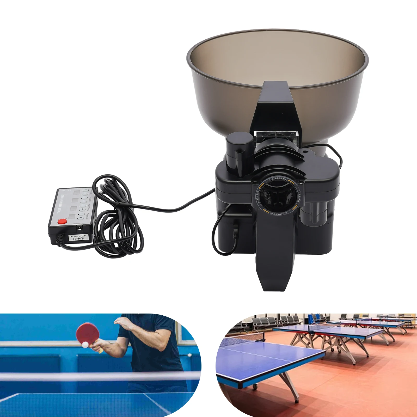 

Ping Pong Automatic Ball Machine Table Tennis Robots Ball Machine，It Can Accommodate about 120 Ping-Pong Balls