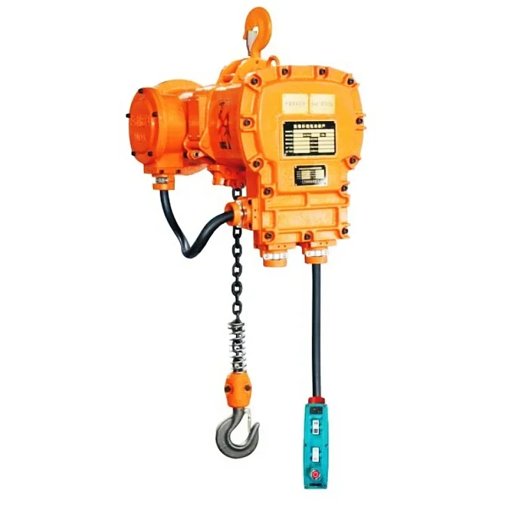 For 1 ton 2 ton 3ton 5 ton explosion-proof model electric chain hoist with hook trolley type