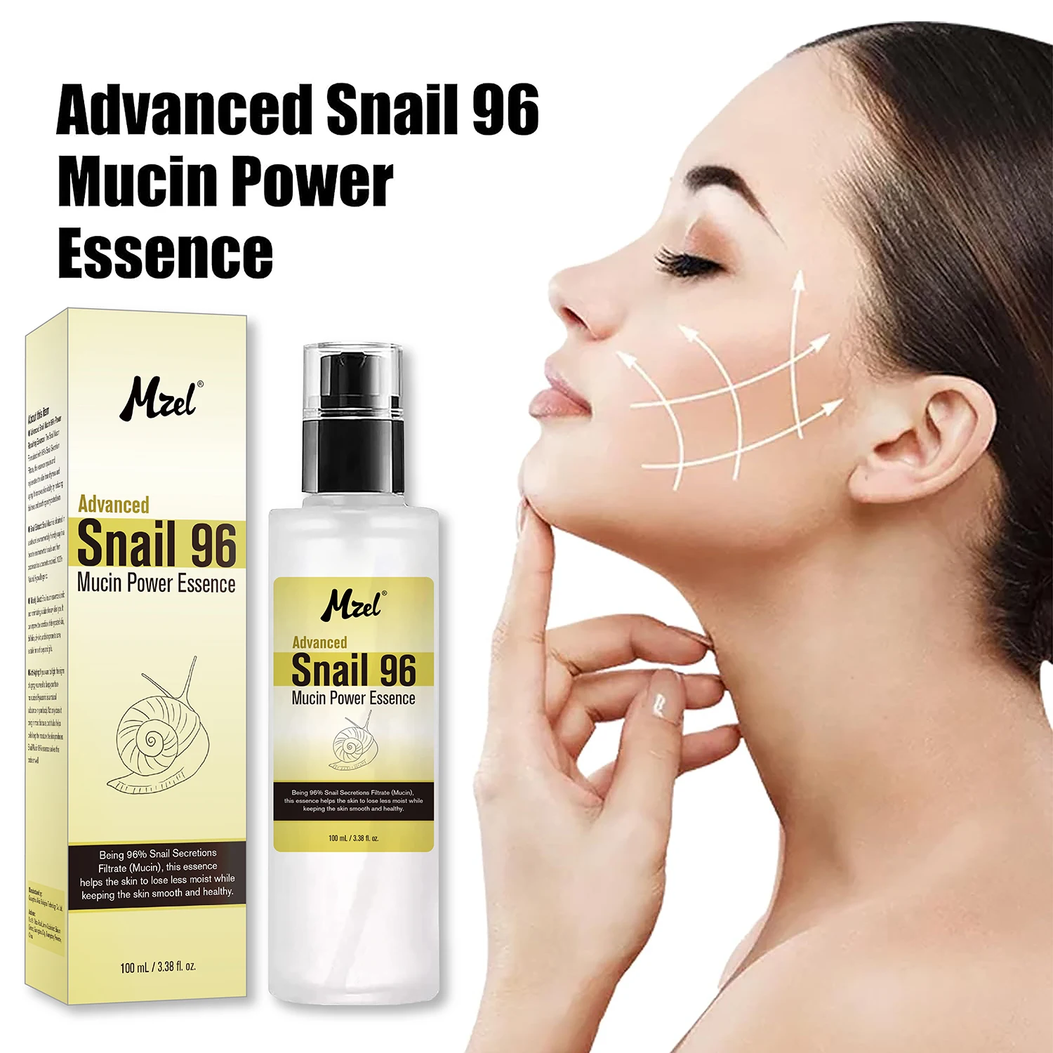 skin care face serum advanced snail mucin 96% power repairing essence for dull and damaged skin