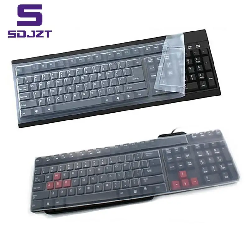 1PC Universal Silicone Desktop Computer Keyboard Cover Skin Protector Film Cover Dust-proof Waterproof Film