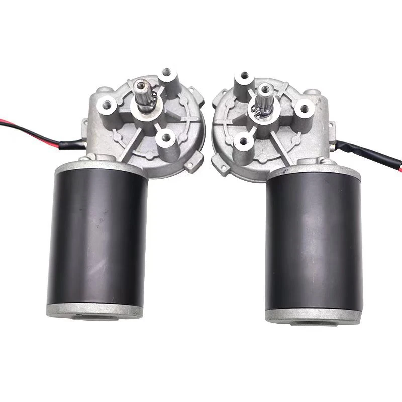 Durable high quality 63mm 12V DC worm motor, solar sliding door gear motor, robot brushless DC motor