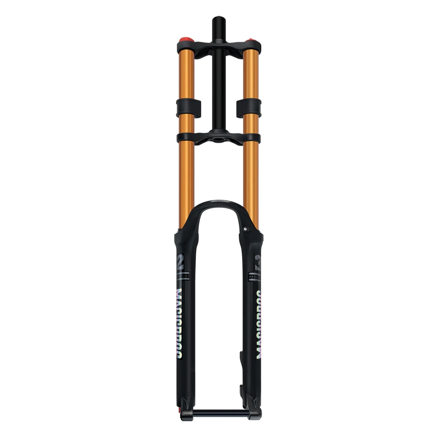 

Mountain Bike Double Shoulder Fork Aluminum Alloy air Fork Quick Release Damping Thru-axle Open Gear 100mm Front Fork