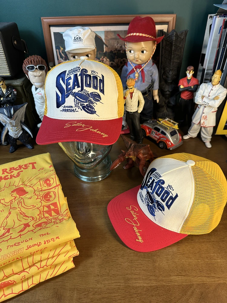 Sailor Johnny Retro Heavy Embroidery Truck Baseball Cap Unisex Large Head Size Cotton Hat for Youth Beach Autumn Winter Wear