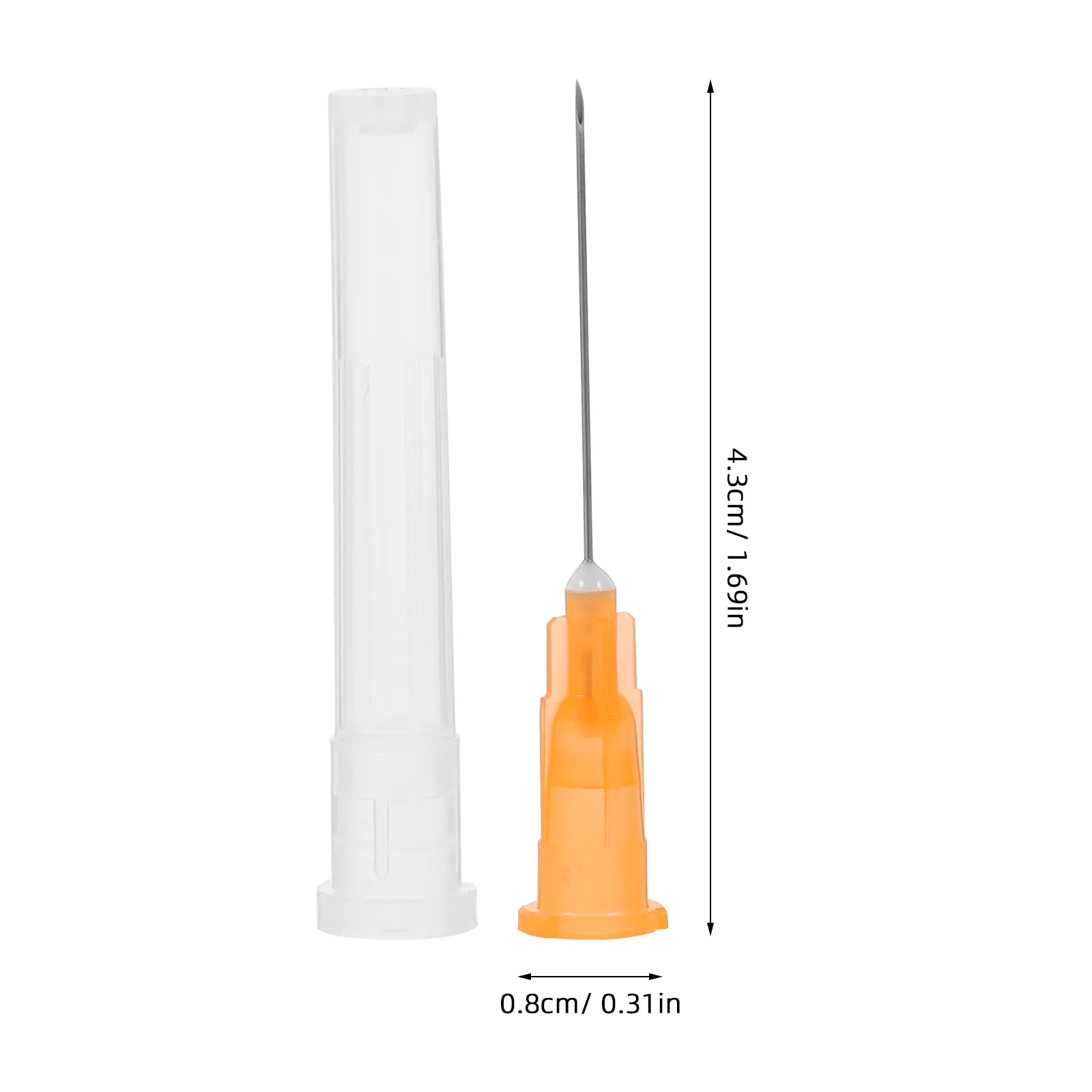 100Pcs Syringe Tip Dispensing Needles Laboratory Use 25 Gauge 1 Inch Injection Needles 25G 1 Inch Needle Dispensing Needle