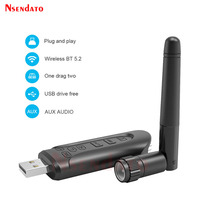 USB2.0 Bluetooth-Compatible 5.3 Audio Transmitter 3.5mm AUX Jack Wireless Adapter Driver-Free USB Dongle For TV Car PC Headphone