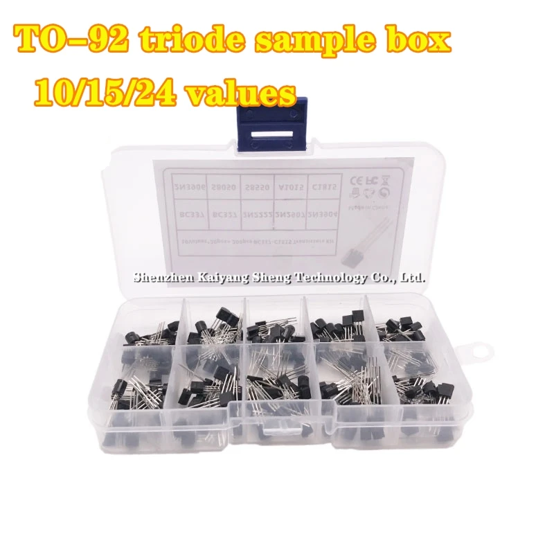 TO-92 triode sample box BC337/BC327/2N2907/S8050/S8550