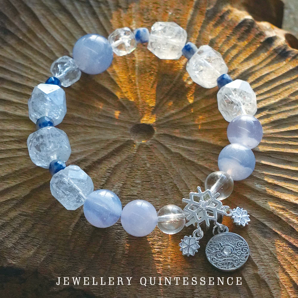 Jiqi (Extreme Qi) - 24 términos solares (Major Snow) Pulsera de cianita