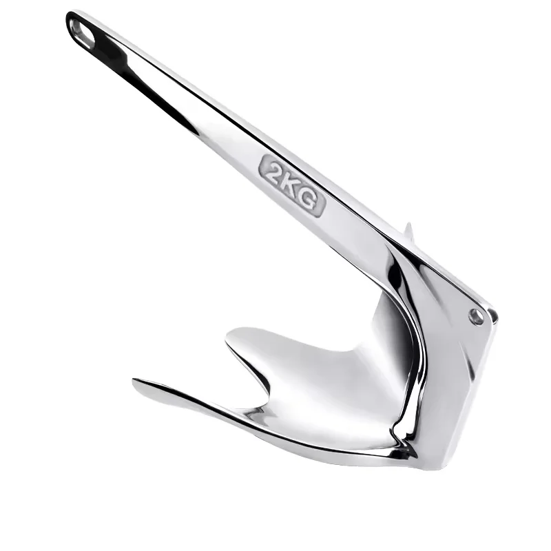 Boat Bruce Anchor, 5kg-50kg Optional, 316 Stainless Steel Mirror Polished,Claw Style Marine Hardware, for Sailboat Yacht Mooring