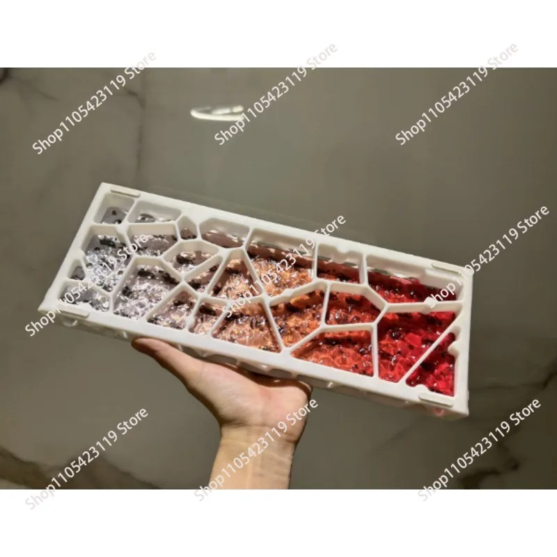 For Mad68/Ace68 Transparent Hollow Keyboard Case, Aluminum Top Shell Replacement for 68 Key Magnetic Keyboard