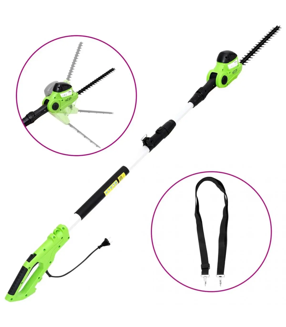 41 cm 550 W electric telescopic pole hedge trimmers